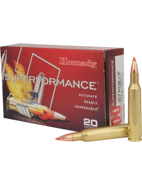 Boîte de 20 cartouches Hornady 257 ROB+P GR SST SPF 81353