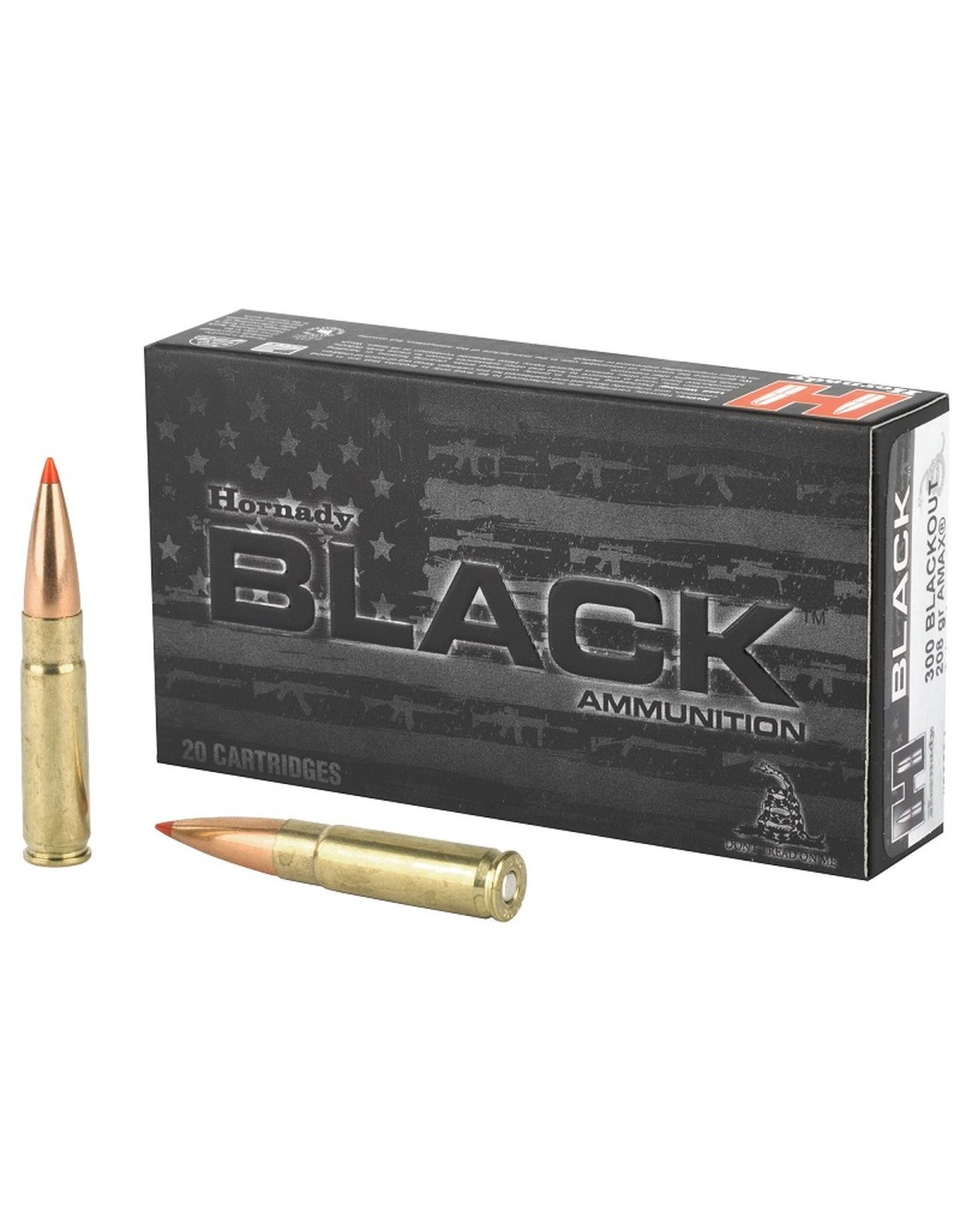 Boîte de 20 cartouches Hornady 300 BKT SUBSO 208GR A-MAX BLACK 80891