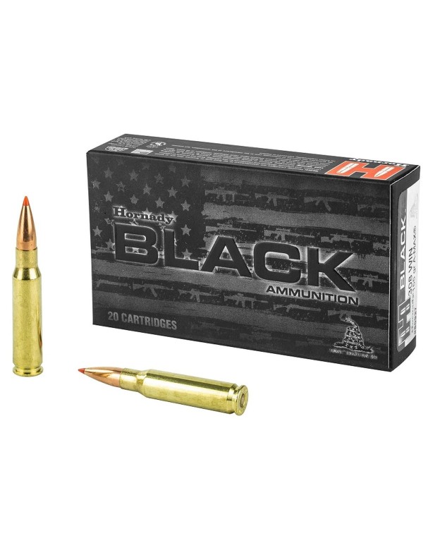 Boîte de 20 cartouches Hornady 308WIN 155GR A-MAX BLACK 80927