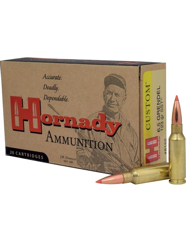 Boîte de 20 cartouches Hornady 6.5MM GRENDEL 123GR SST 8152