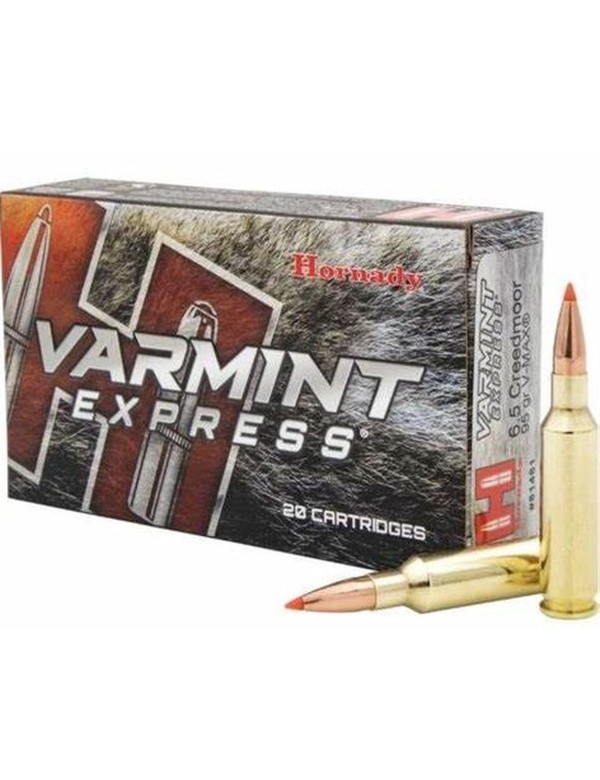 Boîte de 20 cartouches Hornady 6.5 CREEDMOOR 95GR V-MAX® 81481