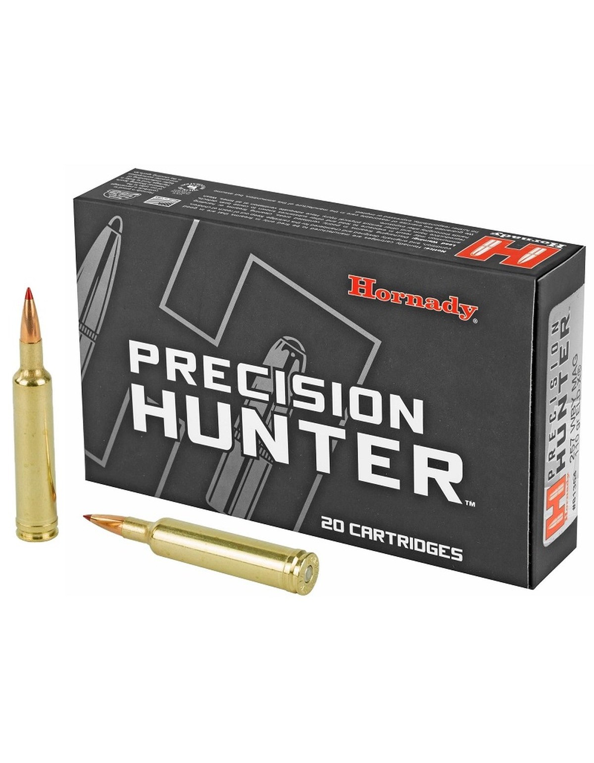 Boîte de 20 cartouches Hornady 257 WBY ELD-X 110GRS 81364