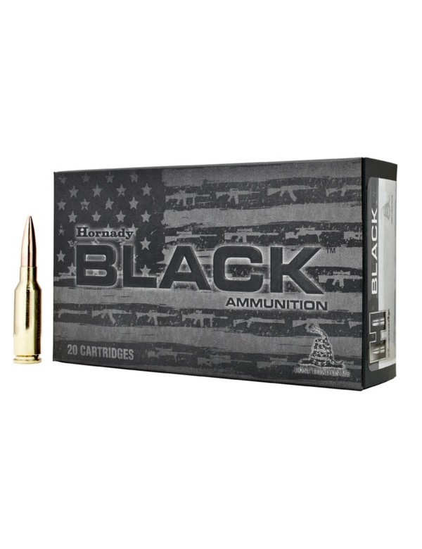 Boîte de 20 cartouches Hornady 6MM ARC 105GR BTHP BLACK REF.81604