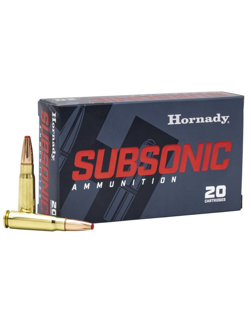 Boîte de 20 cartouches Hornady 7.62x39 255GR SUB-X 80787