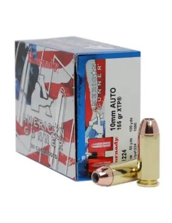 Boîte 20 cartouches Hornady 10MM AUTO 155GR XTP AMERICA GUN 91224