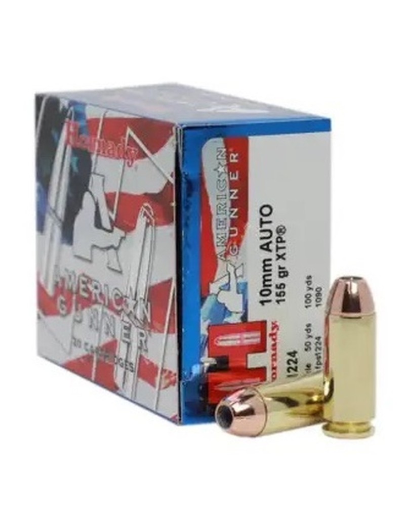 Boîte 20 cartouches Hornady 10MM AUTO 155GR XTP AMERICA GUN 91224