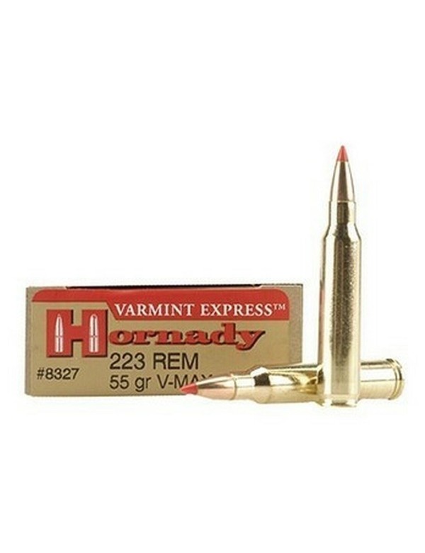 Boîte de 20 cartouches Hornady 223 REM 55 GR V-MAX 8327