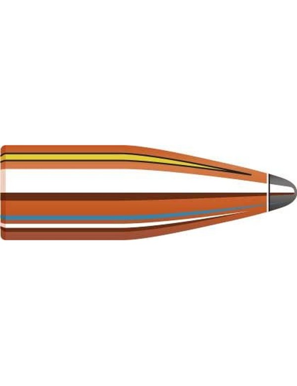 Boîte de 100 ogives Hornady 22 .224 55GR SP SX 2260