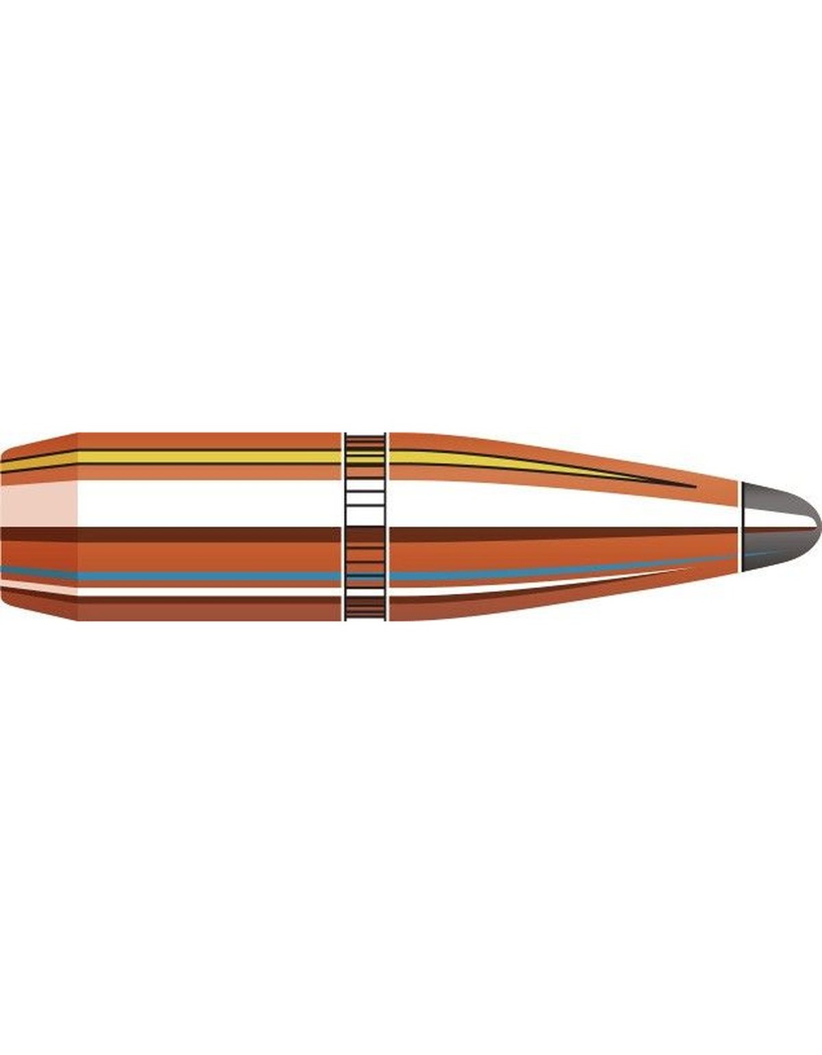Boîte de 100 ogives Hornady 6MM .243 100GR BTSP 2453