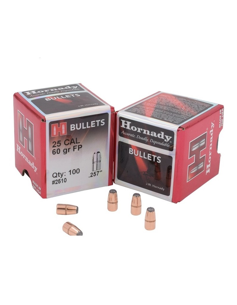 Boîte de 100 ogives Hornady 25 .257 60GR FP 2510
