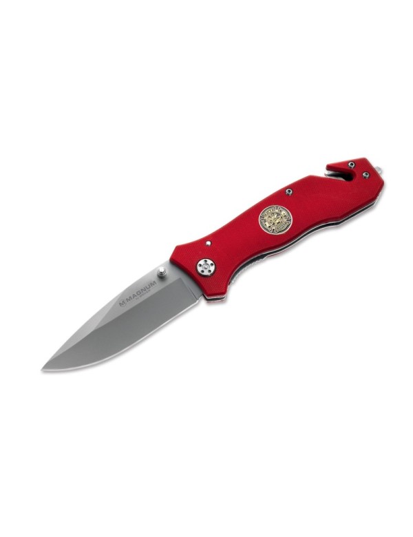 COUTEAU BOKER MAGNUM FIRE BRIGADE LAME 85MM MANCHE G10