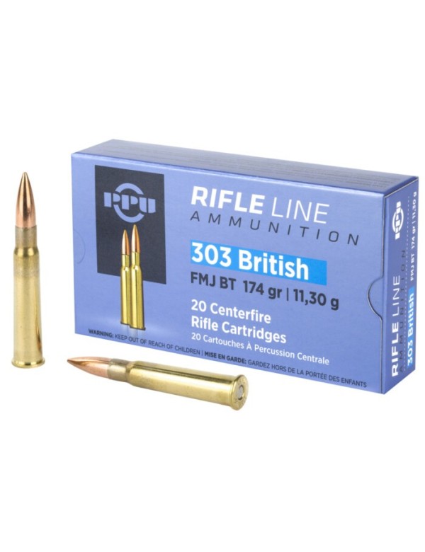 MUNITION PPU 303 BR 174 GRS FMJ X20