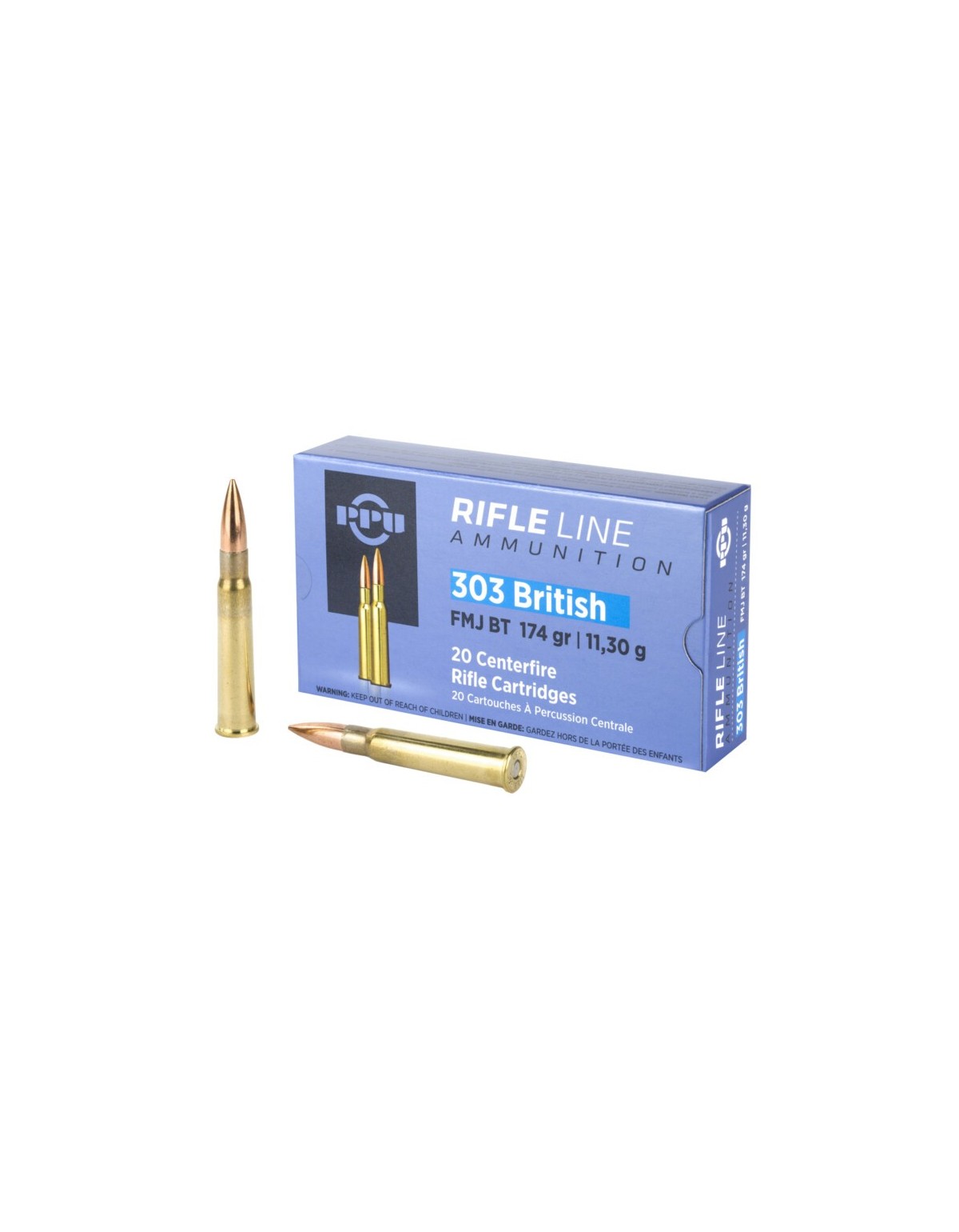 MUNITION PPU 303 BR 174 GRS FMJ X20