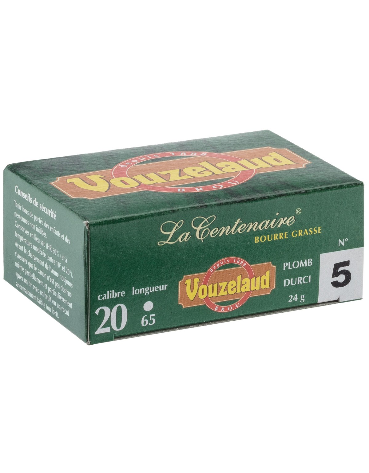 CART VOUZELAUD CENTENAIRE TUBE PLASTIQUE CAL 20/65 P5