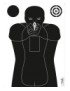 CIBLE TIR RAPIDE N°5 SILHOUETTE HOMME NOIR SUR FOND BLANC