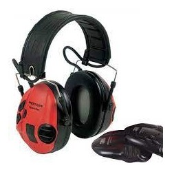 CASQUE PELTOR SPORTTAC COQUILLES NOIRES/ROUGES