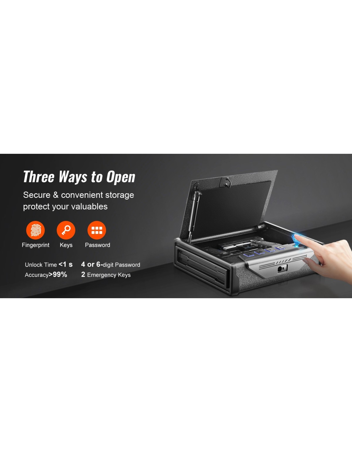 Coffre Fort Empreinte Digitale sur