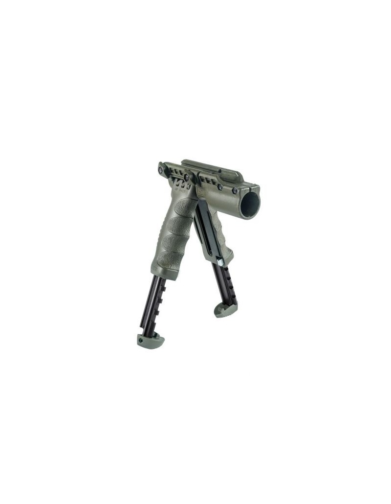 POIGNEE BIPIED FAB DEFENCE ROTATIVE VERTE AVEC SUPPORT LAMPE