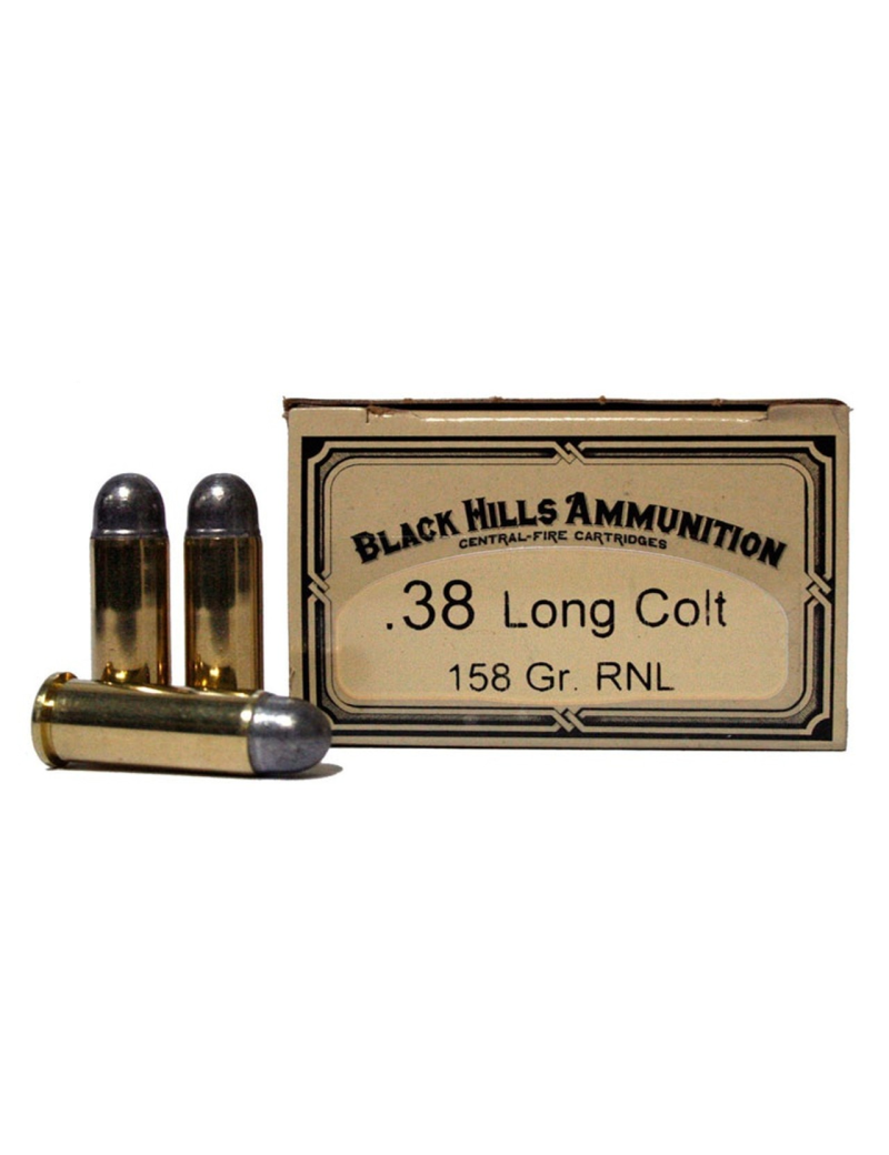 MUNITION BLACK HILLS 38 LONG COLT 158GR RNL X50