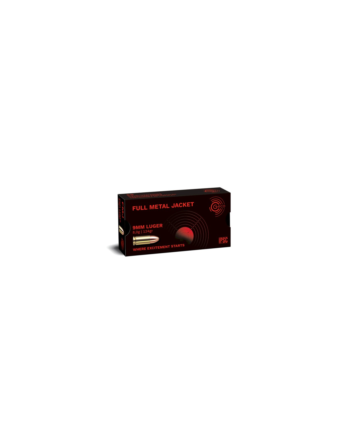 MUNITIONS GECO 9X19 FMJ 8.0G/124GR
