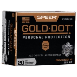 MUNITIONS SPEER 9MM 124GR GDHPGOLD DOT