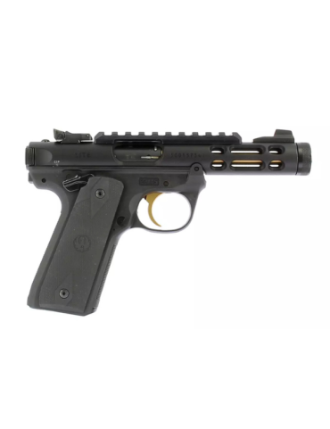 PISTOLET RUGER MARK IV "22/45 LITE" BRONZE CANON COULEUR OR FILE 1/2X28 CAL : 22 LONG RIFLE