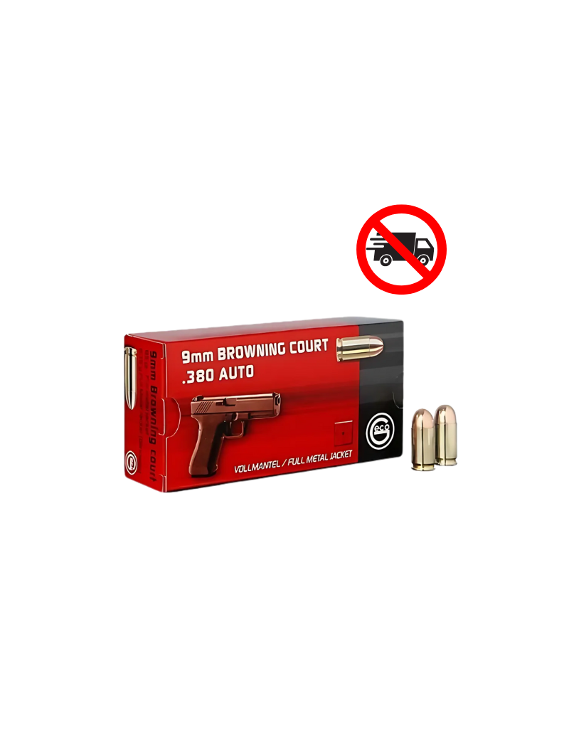 MUNITIONS GECO 9MM COURT /380ACP FMJ X50