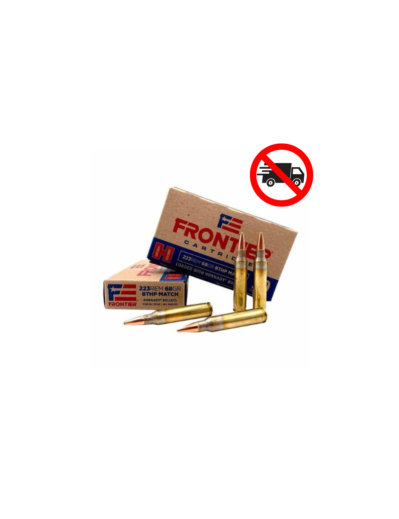 MUNITION HORNADY FRONTIER 223 68 GRS BTHP X20