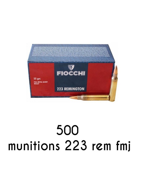 MUNITIONS FIOCCHI 223REM FMJ 55GRS