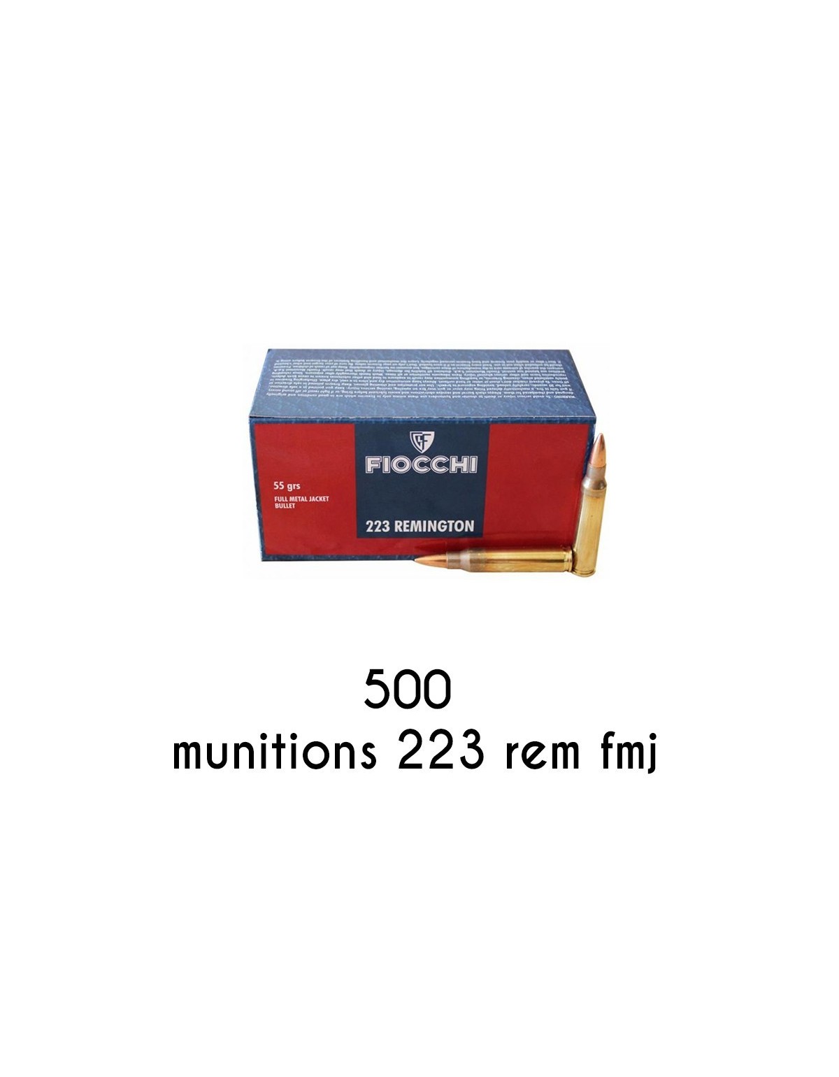 MUNITIONS FIOCCHI 223REM FMJ 55GRS