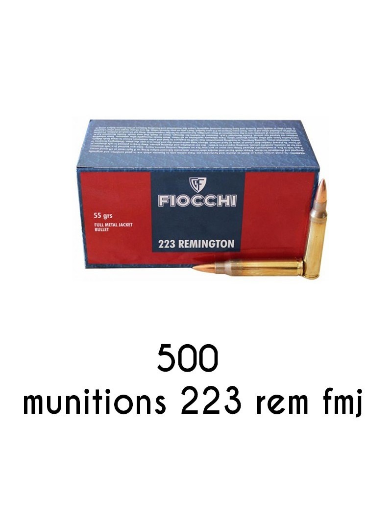 MUNITIONS FIOCCHI 223REM FMJ 55GRS