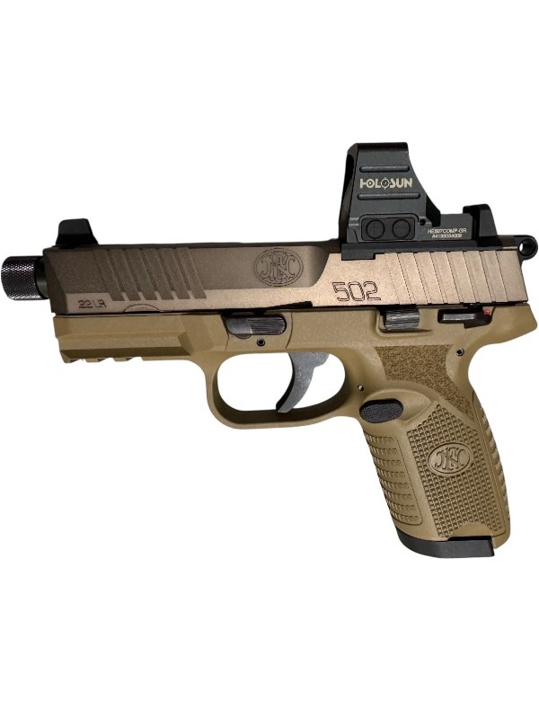 FN 502 FDE 22 LONG RIFLE + HOLOSUN 507 COMPETITION OCCASION