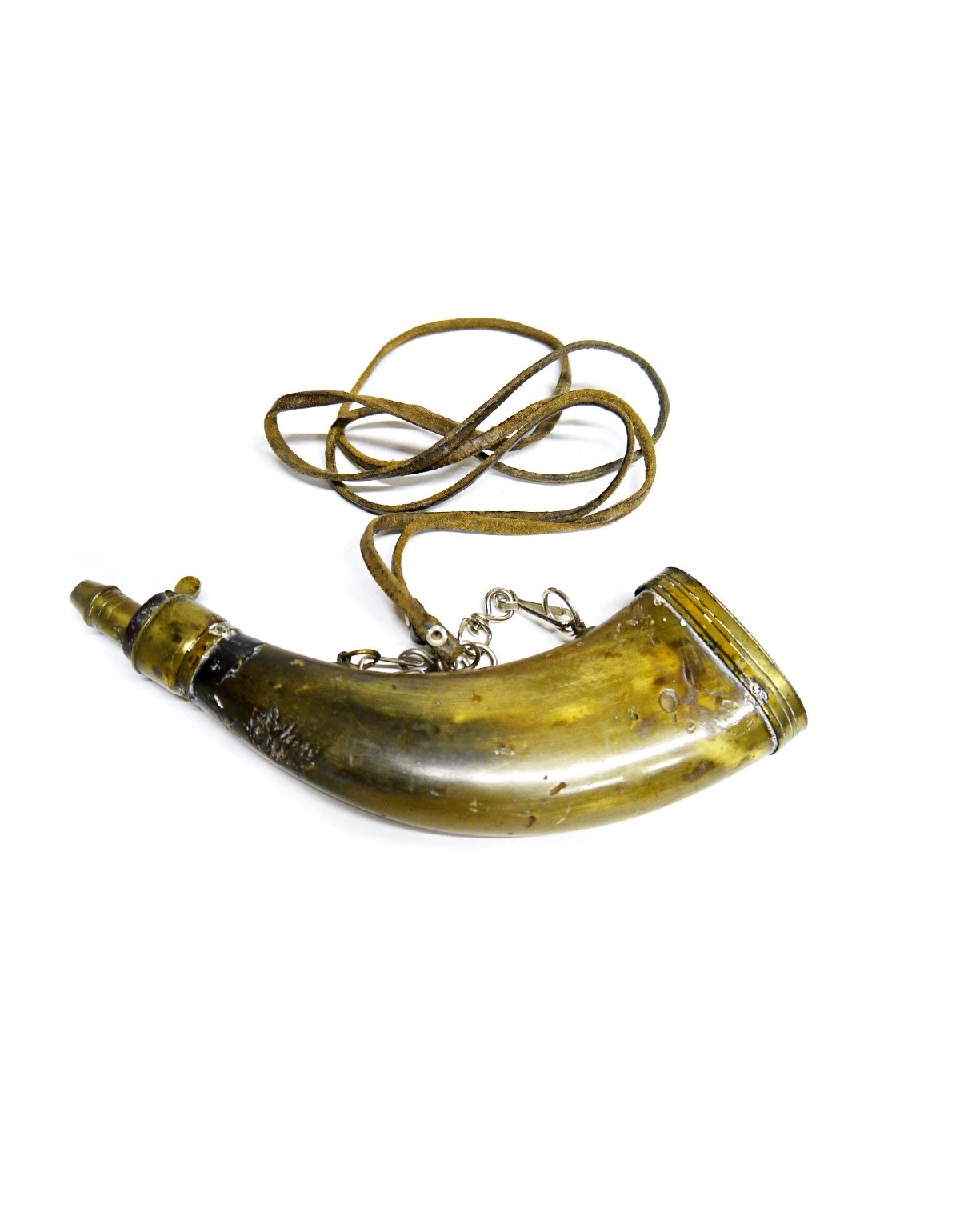 Poire à poudre corne