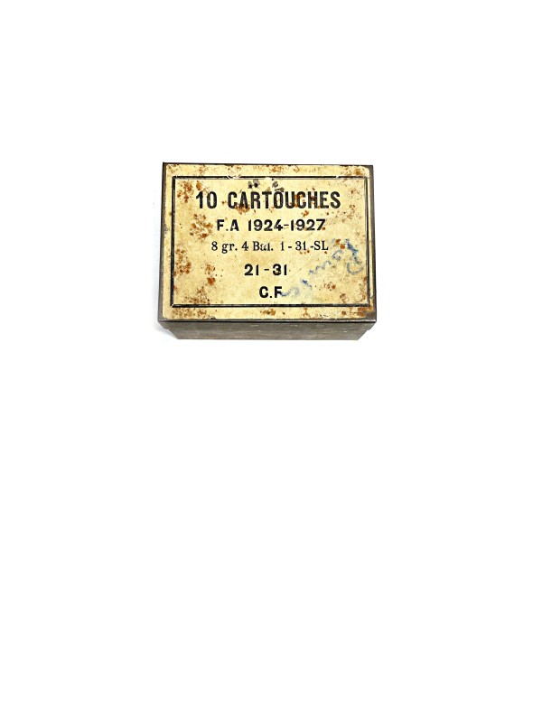 Boite vide en métal 10 cartouches FA 1924-1927