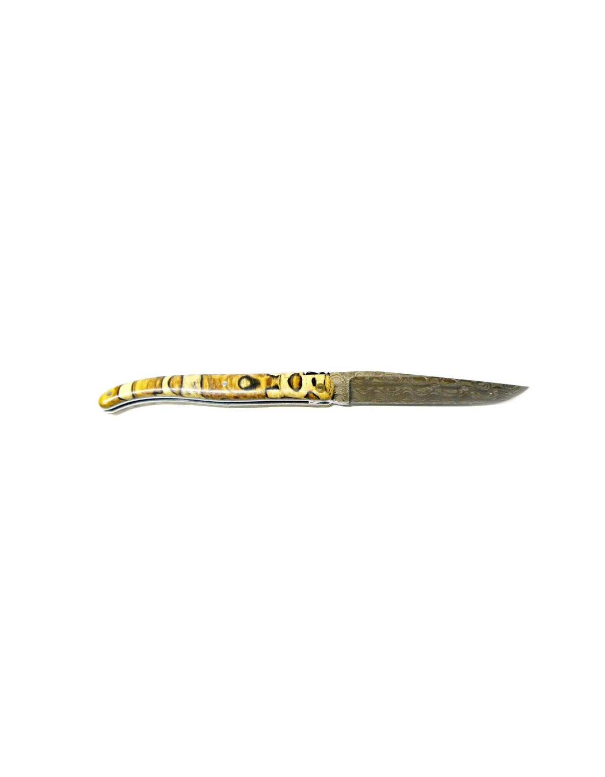 Couteau le Laguiole PM 12cm lame Damas Hêtre