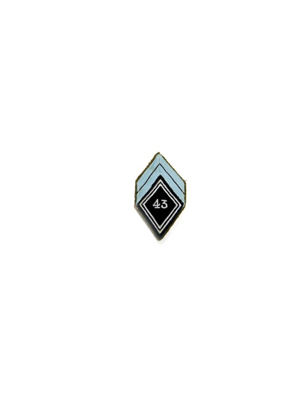 Insigne en tissu 43 avec flèches bleue