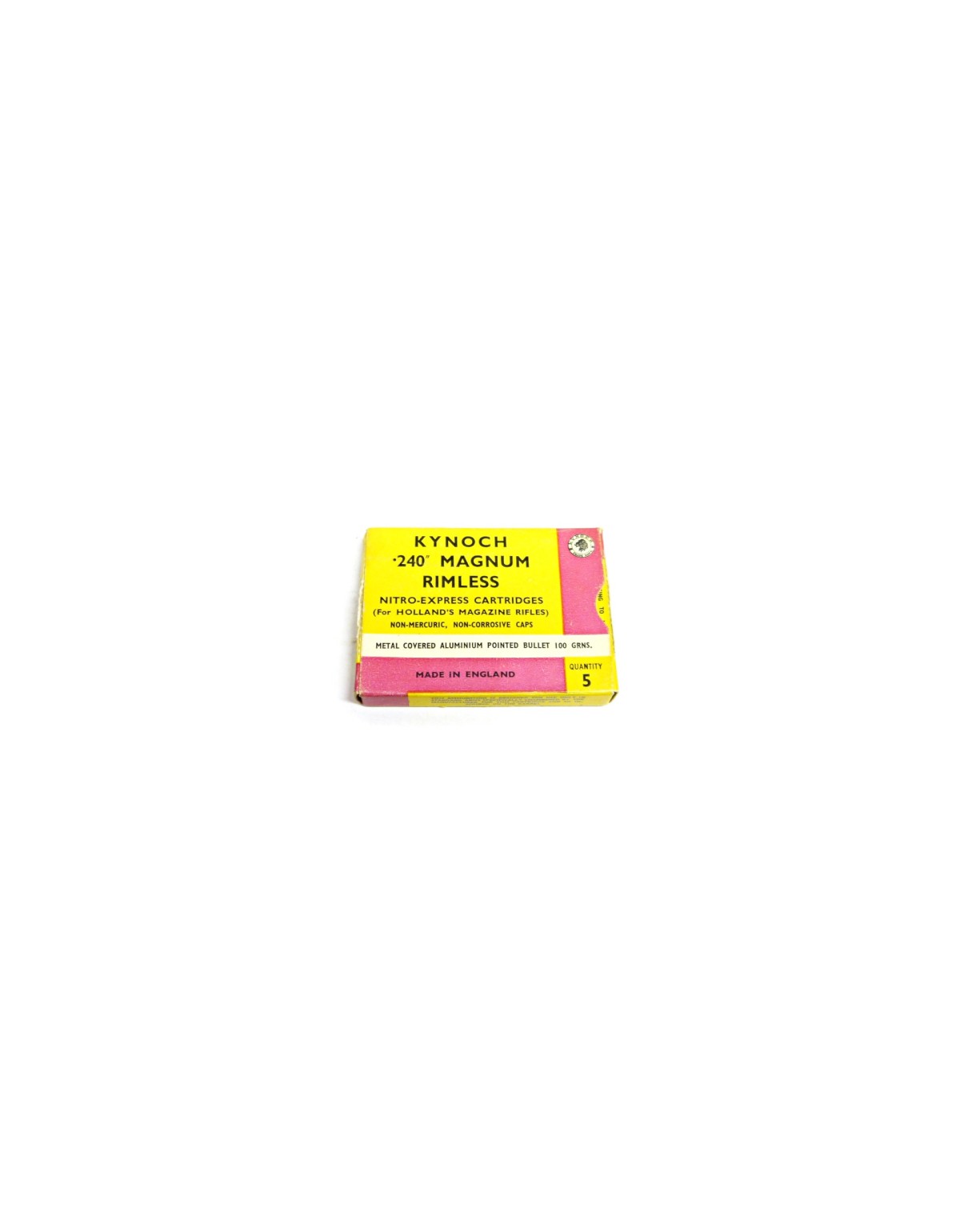 Boite vide Kynoch 240 Magnum Rimless