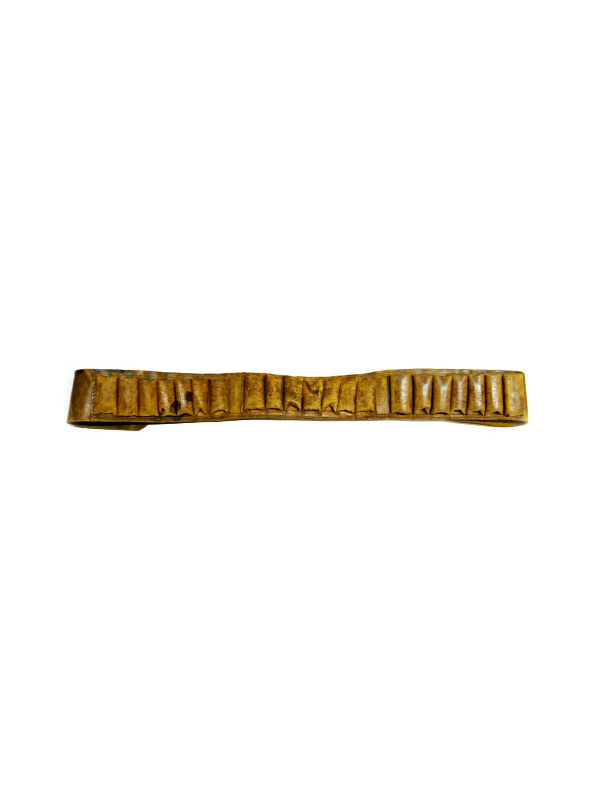 Cartouchière chasse ancienne en cuir