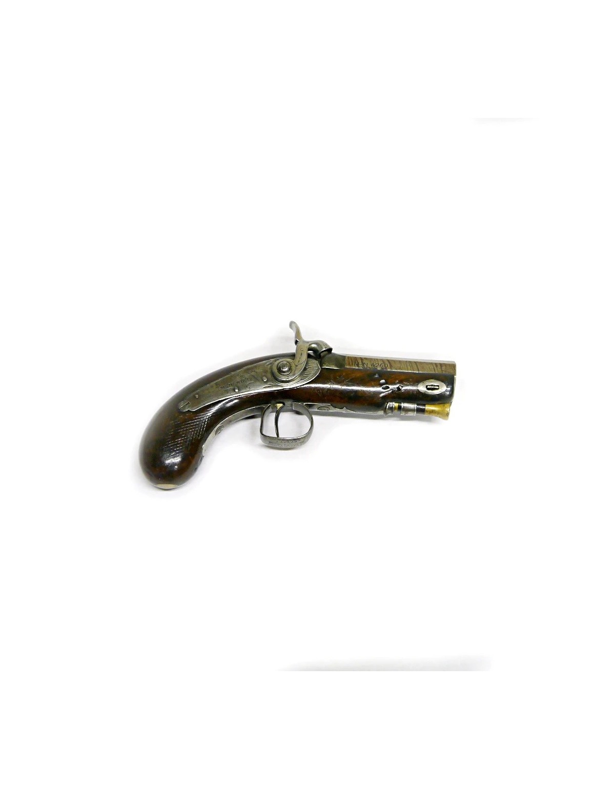 Pistolet Mac Daniel baionnette repliable calibre à percussion