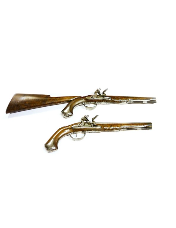 Paire de pistolets silex Kuchenreiter