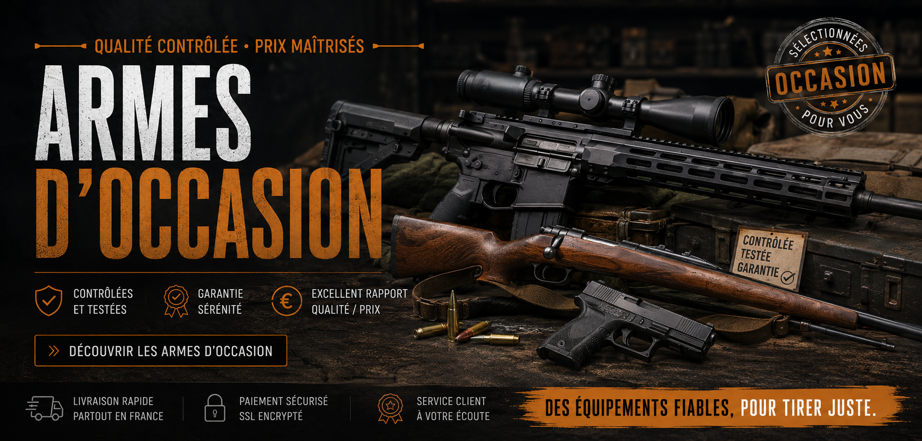 Armes d'occasion