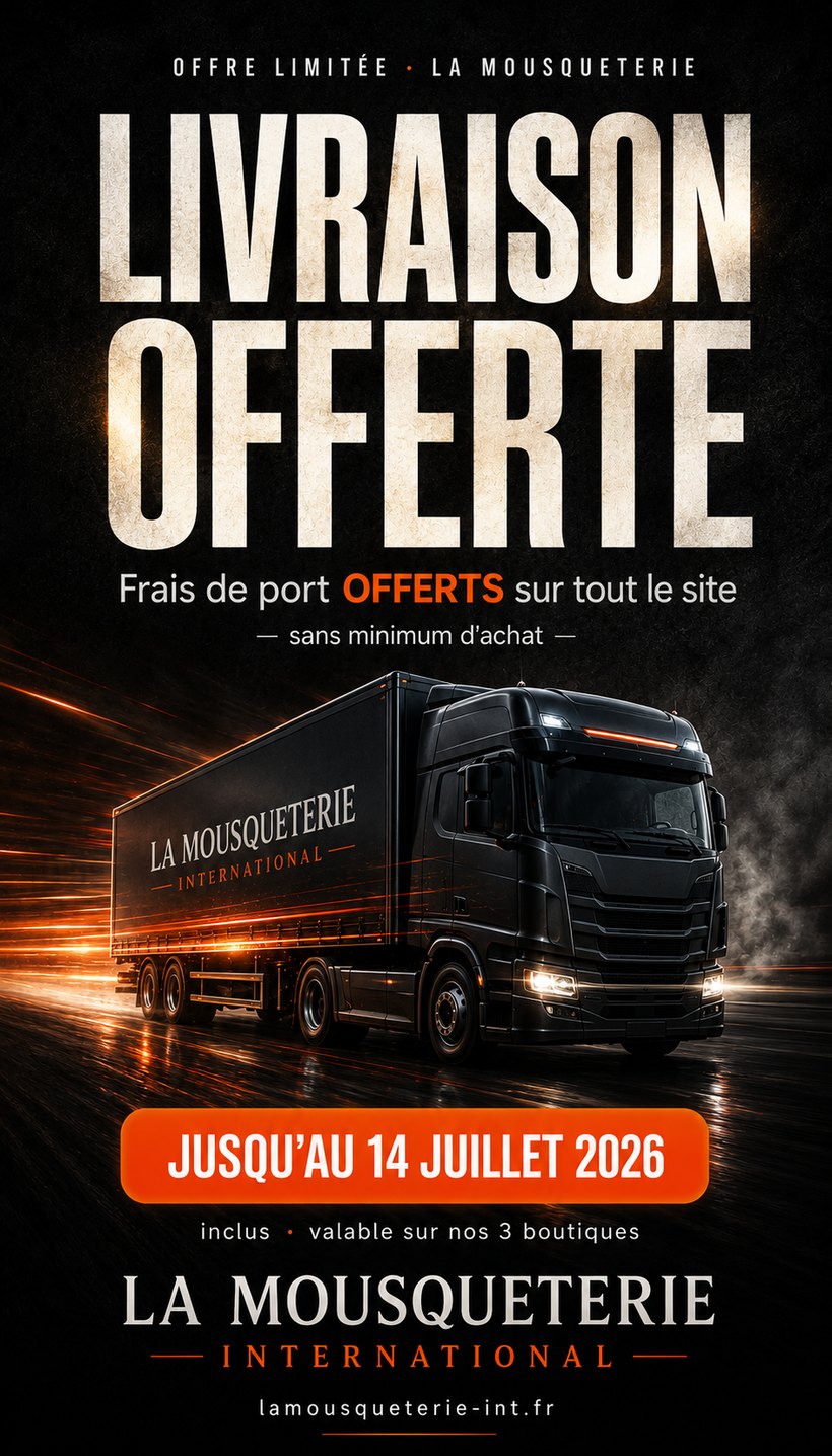 Frais de port offerts sur tout le site jusqu'au 14 juillet 2026
